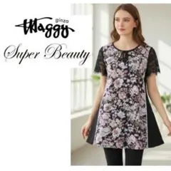 銀座マギー＊Super Beauty＊レース切替花柄プリントチュニックのサムネイル