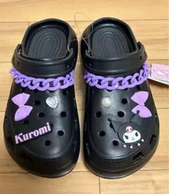【未使用 タグ付】サンリオ クロミ ドンキ限定 厚底サンダル Lサイズ 黒のサムネイル