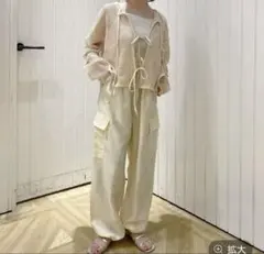 LOWRYS FARM ローリーズファーム 2WAYメッシュリボンロングスリーブ