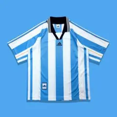 サッカー　adidas 96-97 アルゼンチン代表　ユニフォーム 90s 90s】adidas アディダス アルゼンチン代表 ユニフォーム - メルカリ