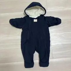 ネイビー フリース内側 フード付きアウター