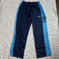 PUMA /プーマ ジャージ パンツSサイズ ネイビー／ブルーラインロゴ入り
