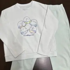 UNIQLO すみっコぐらし パジャマセット140cm 薄いグリーン　スウェット