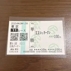 【タニノギムレット】第69回日本ダービー／現地的中馬券(旧馬券) タニノギムレット】第69回日本ダービー／現地的中馬券(旧馬券) 第69回