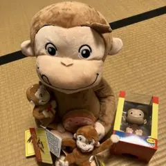 おさるのジョージソーラーフィギュア＆メガジャンボドーナツ＆小さいぬいぐるみセット
