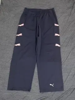 Y2K PUMA ジャージ パンツ ロゴ刺繍 ネイビー ピンク Ｌ 日本製