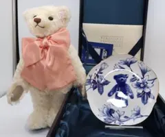 Steiff テディベアとマイセン飾り皿セット Steiff【シュタイフ 】 meissen【マイセン】コラボ イヤープレート