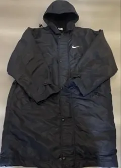 NIKE ベンチコート 銀タグ ボア ジャケット フード Mサイズ　黒