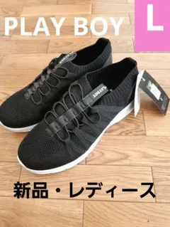 PLAYBOY ブラック スニーカー L