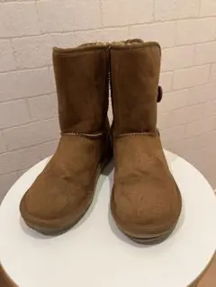 VANS ムートンブーツ　ブラウンボタン付き　22cm