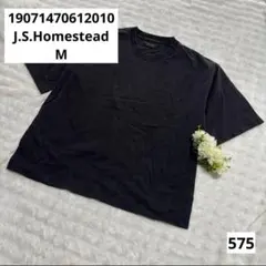 19071470612010 JSホームステッド M 半袖Tシャツ 黒 日本製