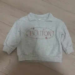 襟付き刺繍ロゴスウェット