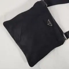 PRADA サコッシュ ショルダーバッグ テスートナイロン ロゴプレート 黒