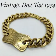 Dog Tag ヴィンテージ ドッグタグ ブレスレット 真鍮 アメリカ USAのサムネイル