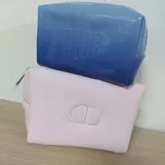 新品　ディオール　ポーチ　グラデーション　ブルー　コットン　セット