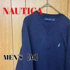TS58【US輸入】NAUTICA(ノーティカ)　スウェット【メンズМ】ネイビー