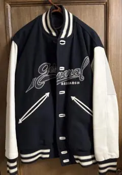 超希少2001年General Research スタジャン ネイビー/ホワイト