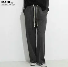 【新品未使用】ダークエンジェル 裏起毛パンツ ピンタック ダークグレー 普通丈M