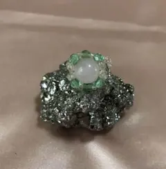 ローズクォーツ　ビーズの指輪