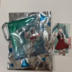 スシロー　プロセカ　初音ミク マルチポーチ　ステッカーセット