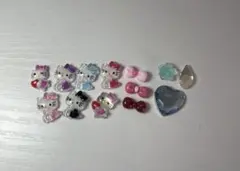 ネイルパーツ キティちゃん ハローキティ リボン おまけ付き