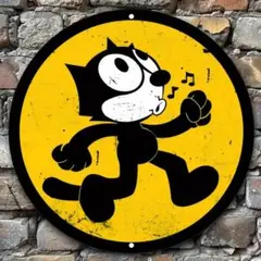フィリックス・ザ・キャット Felix the Cat ブリキ看板 アメリカ雑貨