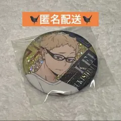 【新品】ハイキュー 缶バッジ ホログラム ビスケット　烏野高校　月島蛍