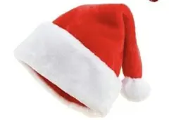 サンタ帽子 赤と白 ポンポン付き
