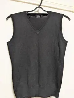 COMME CA ISM ブラック ニットベスト M