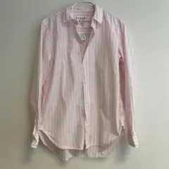フランク&アイリーン ピンク ストライプシャツ コットン S