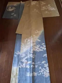 正絹　紬　染め分け　訪問着　値下げ不可