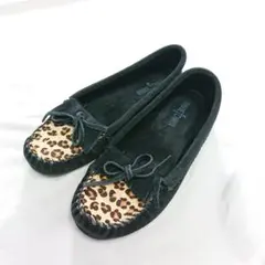 MINNETONKA レオパード モカシン シューズ