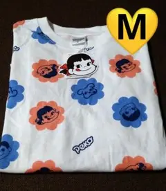 新品タグ付き ミルキー ペコちゃん 総柄 半袖Tシャツ 男女兼用 白 Mサイズ