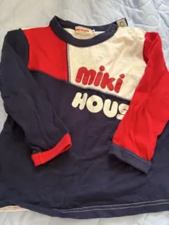 miki HOUSE 長袖Tシャツ 90サイズ 赤白紺