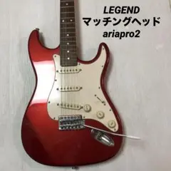 エレキギター LEGEND マッチングヘッド　レッド　ariapro2 ジャンク品 Legend エレキギター レスポールタイプ - メルカリ