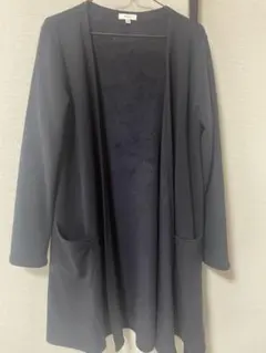 BRIDALAGE ネイビー ロングカーディガン 裏起毛M