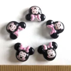 未使用　ミニー　ピンクリボン　パーツ
