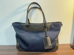 未使用級!!ペッレモルビダ トートバッグ ビジネスバッグ ネイビー ペッレモルビダネイビーレザートートバッグビジネスバッグ