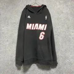 アディダス　古着　マイアミ　バスケ　パーカー　プルオーバー　L