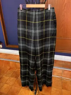チェックワイドパンツ