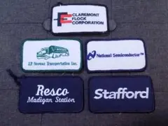 B.USA ワークシャツ 企業ワッペン 単品 5枚 ネームワッペン 刺繍ワッペン