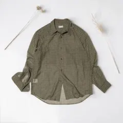 未使用級★マッキントッシュフィソロフィー★シアーチェック ミリタリーシャツ★夏のサムネイル