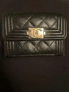 CHANEL ボーイシャネル 三つ折り財布 ブラックのサムネイル