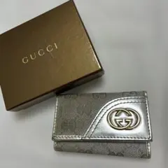 GUCCI シルバー GG キーケース