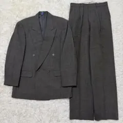VINTAGE ダブルブレスト セットアップ オーバーサイズ グレー Lサイズ