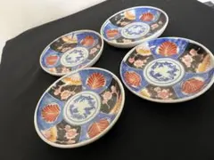 有田焼 伊万里焼 古伊万里 金彩 色絵 小皿 四寸皿 4枚 管理A4241のサムネイル