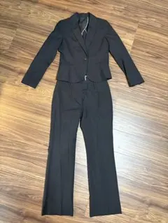 ブラックストライプ パンツスーツ上下11号スーツセレクト