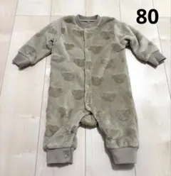 西松屋 クマモチーフ ファーカバーオール 80