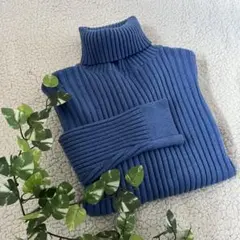 girlydoll タートルネック リブ編みニットセーター