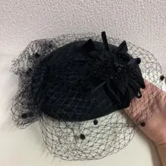 【値下げ中】黒　レースベレー帽